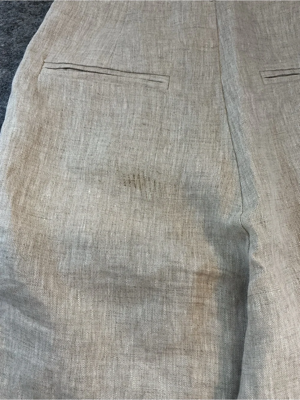 Reformation Elevated Basic Classic Linen-Twill Pleated Trousers Beige Size 2